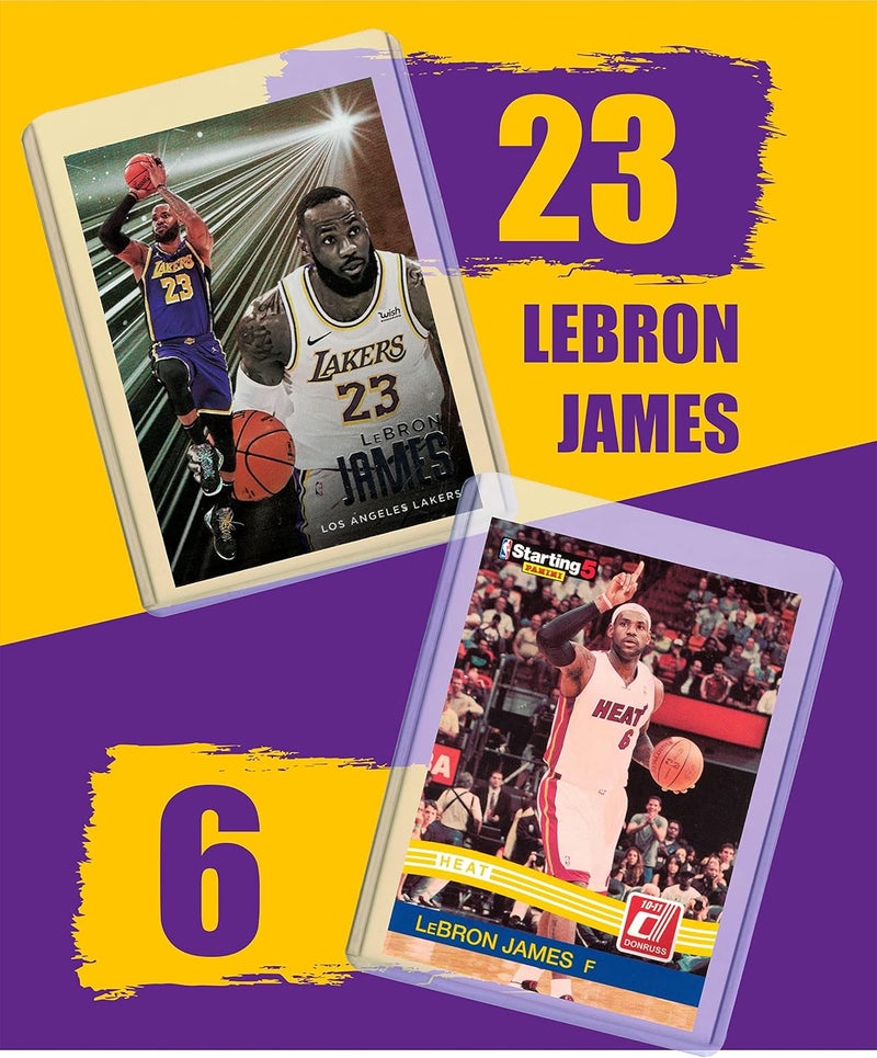 Panini, Topps, Hoops, Upper Deck Lebron James (4) Assorted Basketball Cards Bundle - Lakers, Cavaliers, Heat Trading Cards - MVP # 23 - Image 3